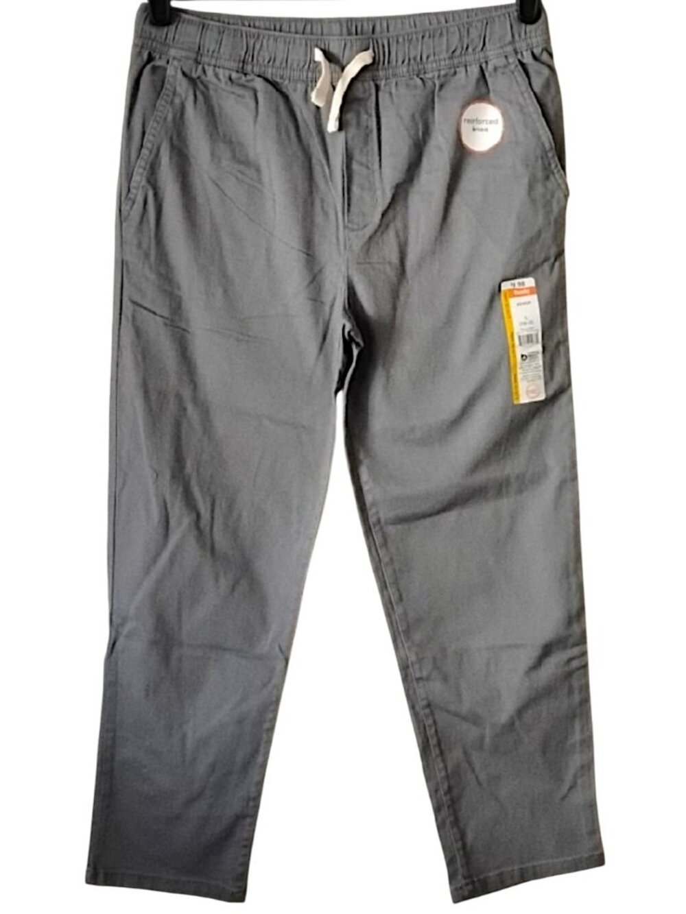 NWT Wonder Nation Husky Pull On Pant 10/12 Large Soothing Gray Stretch Cotton